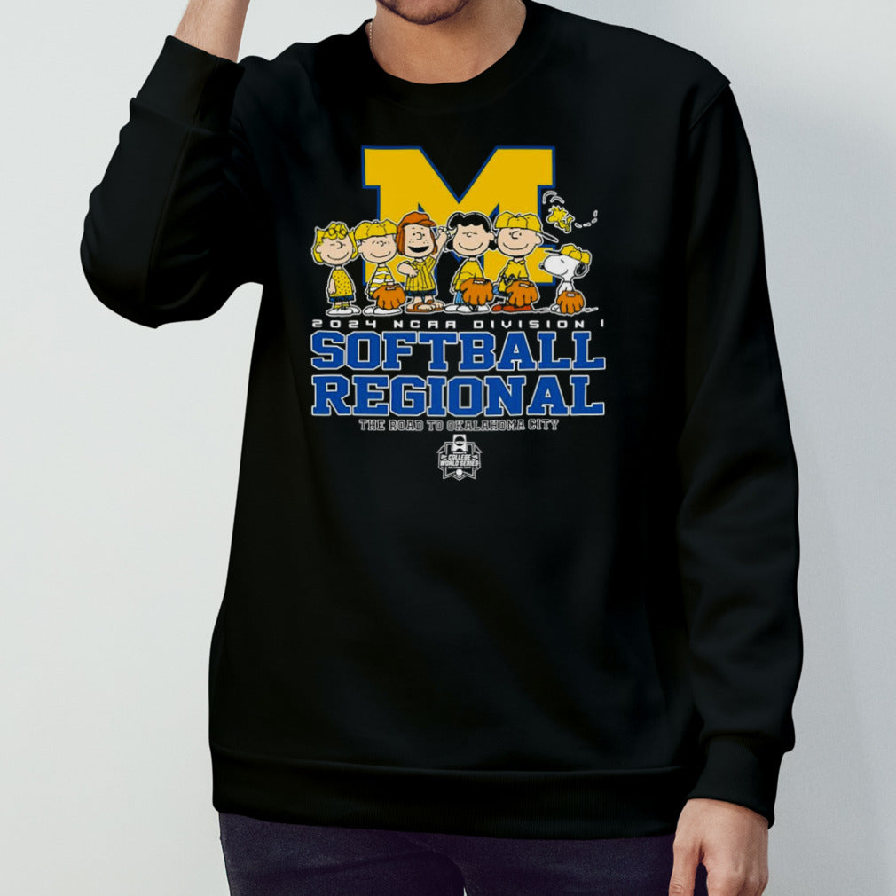 Peanuts Characters Michigan Wolverines 2024 NCAA Division I Softball Regional shirt