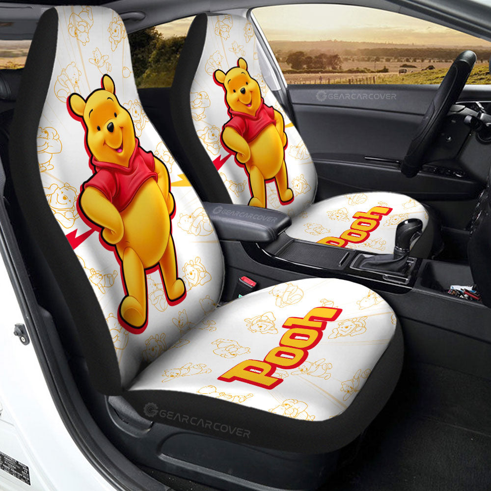 Pooh Car Seat Covers Custom Cartoon Car Accessories