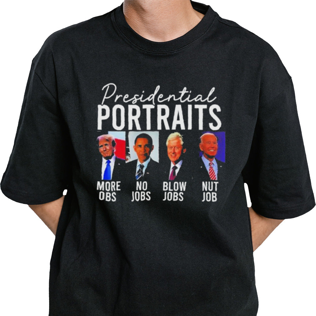 Presidential Portraits Trump Obama Bush 2024 T-Shirt