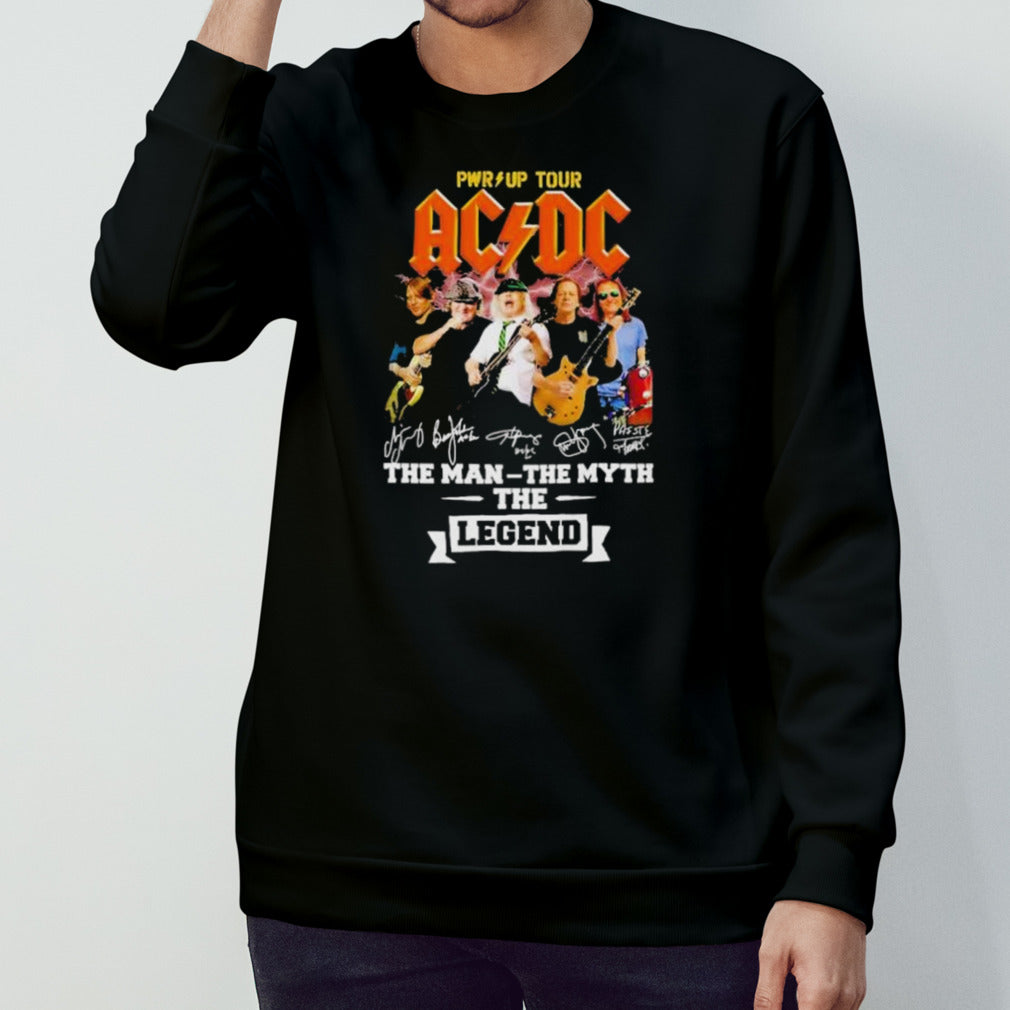 Pwr Up Tour 2024 Ac Dc Band The Man The Myth The Legend Signatures shirt