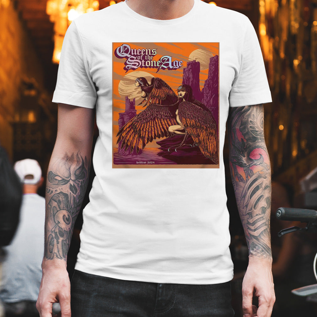 Queen Of The Stone Age Limited Poster At Extreme Market Of Hellfest 2024 Merchandise T-Shirt