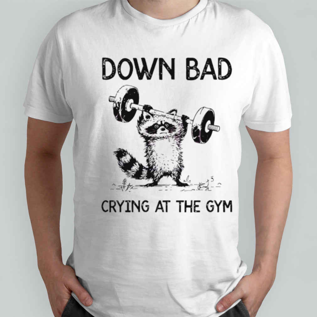 Racoon down bad crying at the gym classic shirt