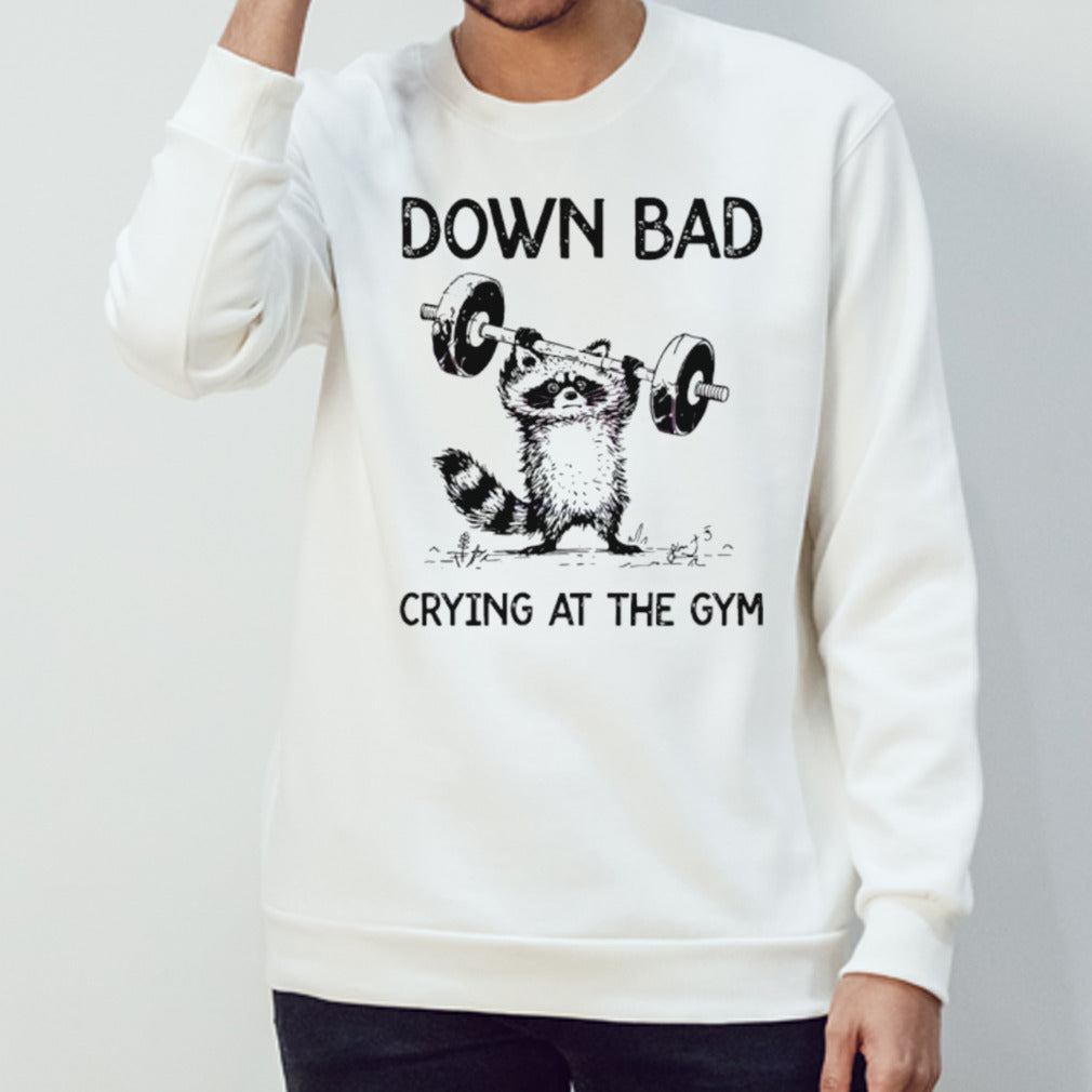Racoon down bad crying at the gym classic shirt