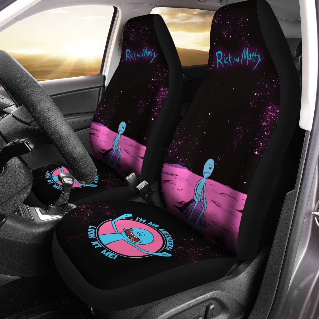 Rick and Morty Car Seat Covers Custom Meeseeks Look At Me
