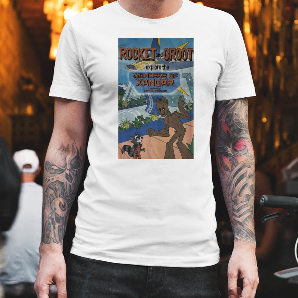Rocket and Groot explore the wonders of xandar shirt
