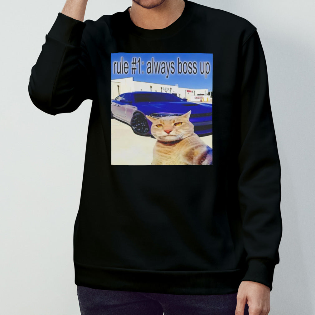 Rule 1 always boos up cat selfie shirts