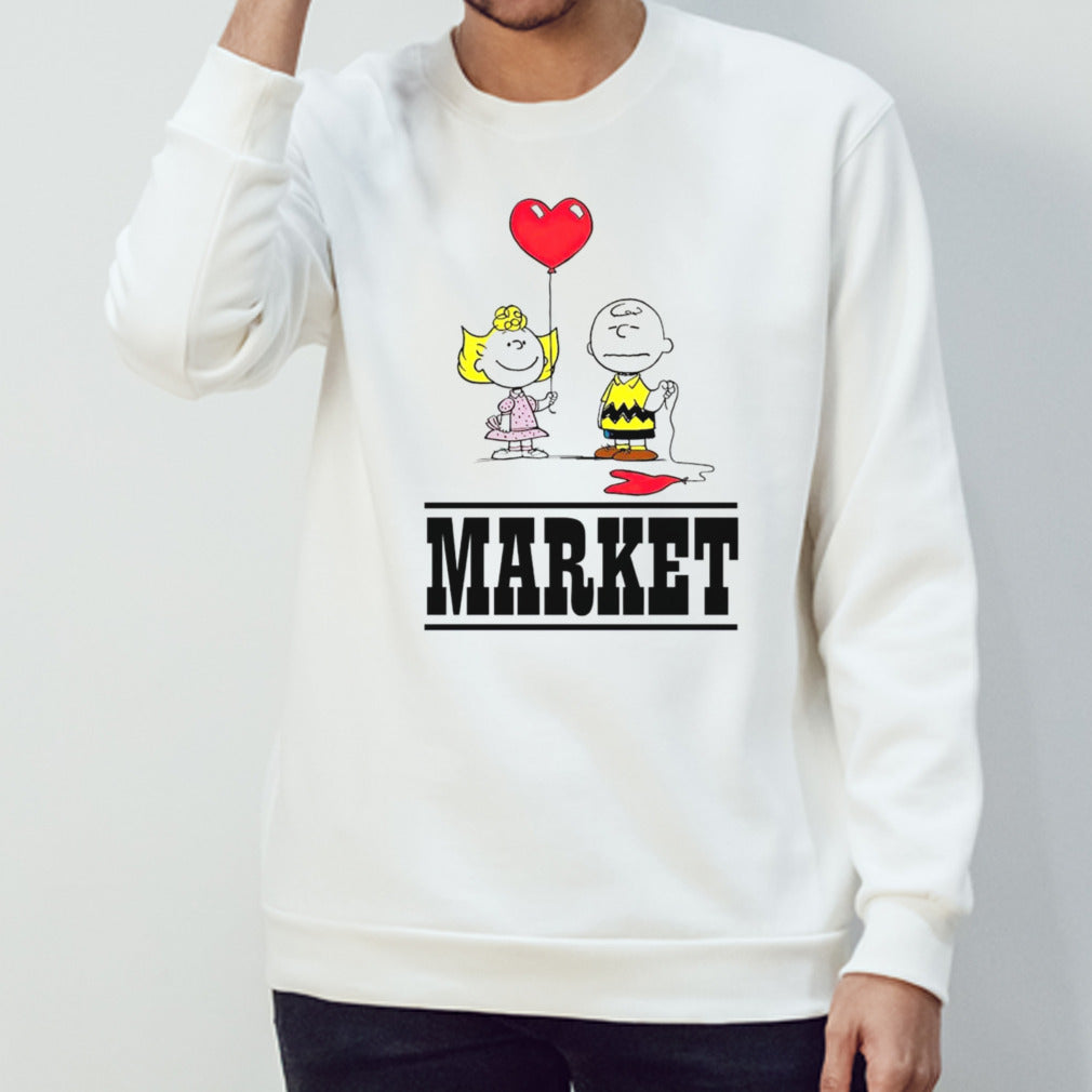 Sally Brown and Charlie Brown Peanuts deflated market shirt