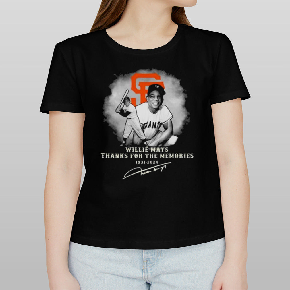 San Francisco Giants Willie Mays 1931 2024 thank you for the memories signature shirt