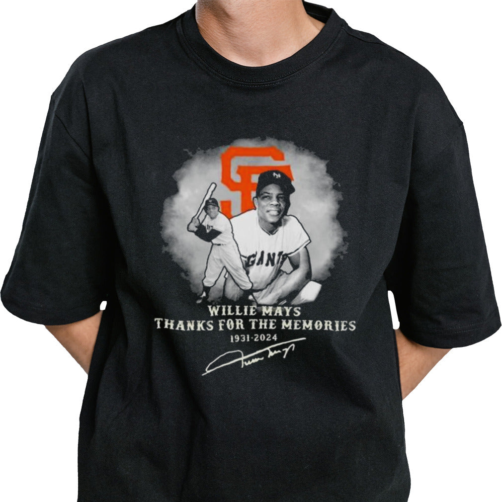 San Francisco Giants Willie Mays 1931 2024 thank you for the memories signature shirt