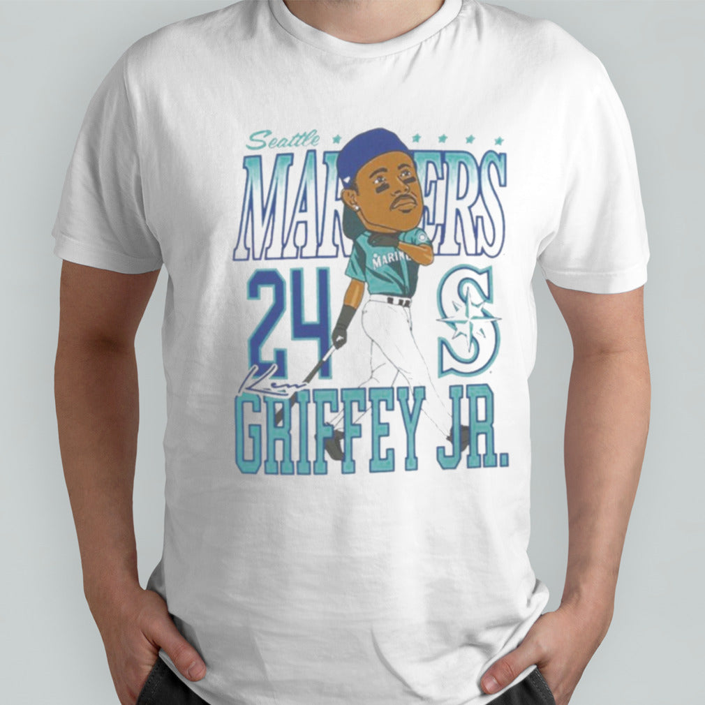 Seattle Mariners Ken Griffey Jr. Caricature Baseball Shirt
