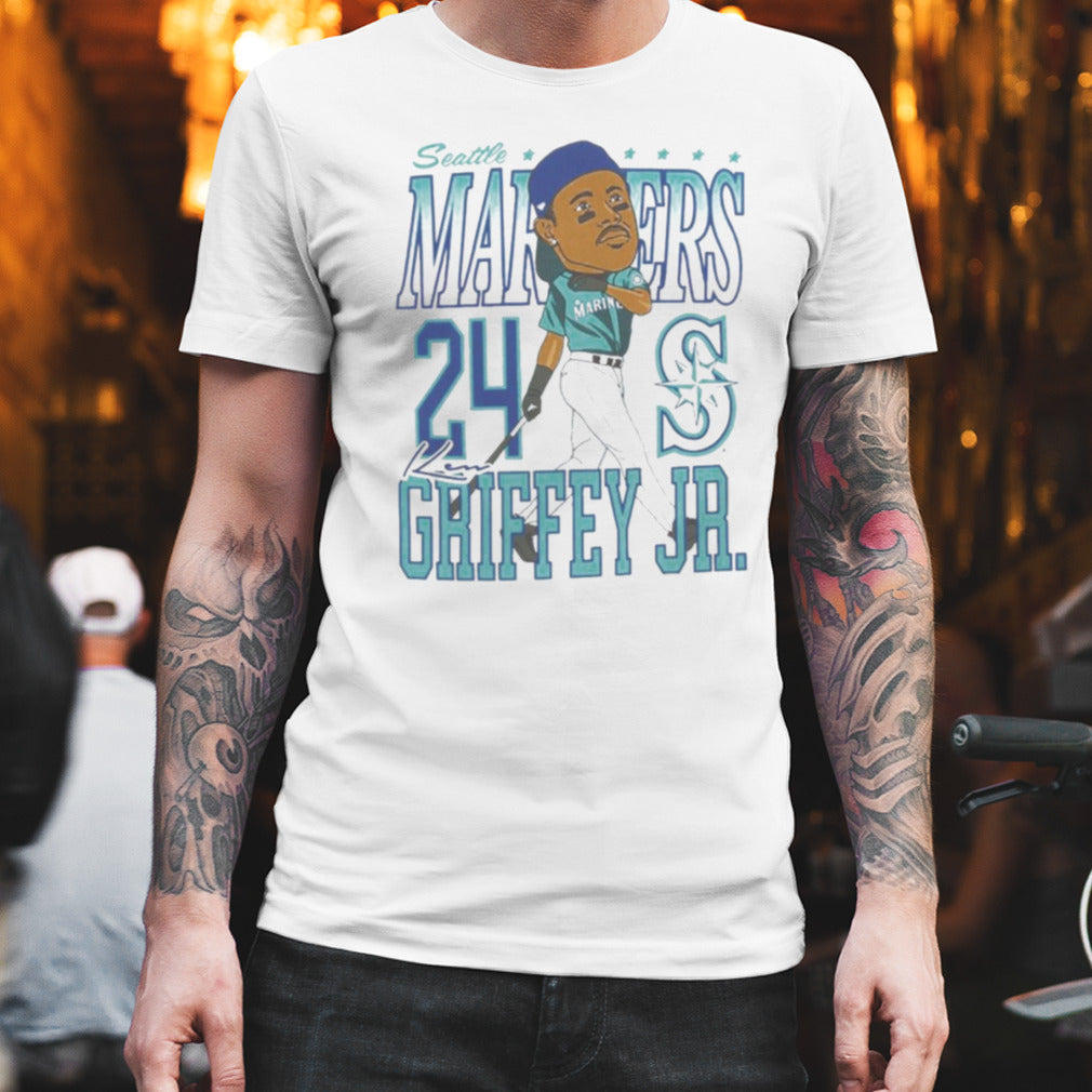 Seattle Mariners Ken Griffey Jr. Caricature Baseball Shirt