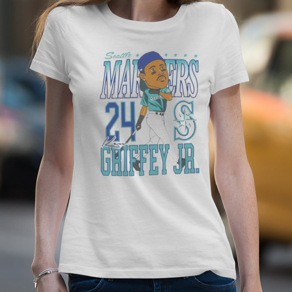 Seattle Mariners Ken Griffey Jr. Caricature Baseball Shirt
