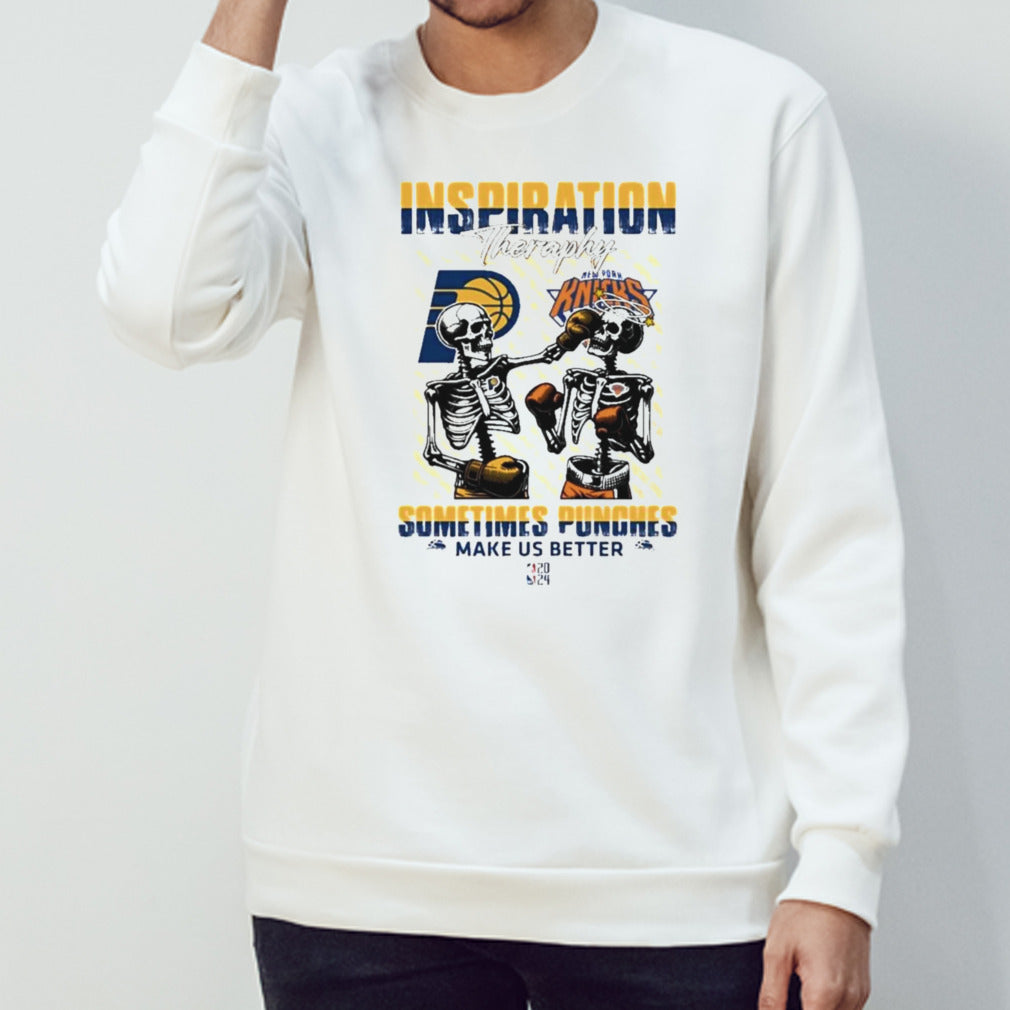 Skeletons Indiana Pacers Inspiration Theraphy Sometimes Punches Make Us Better Shirt