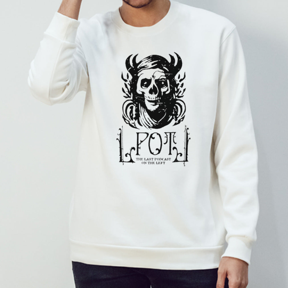 Skull the last podcast on the left shirt
