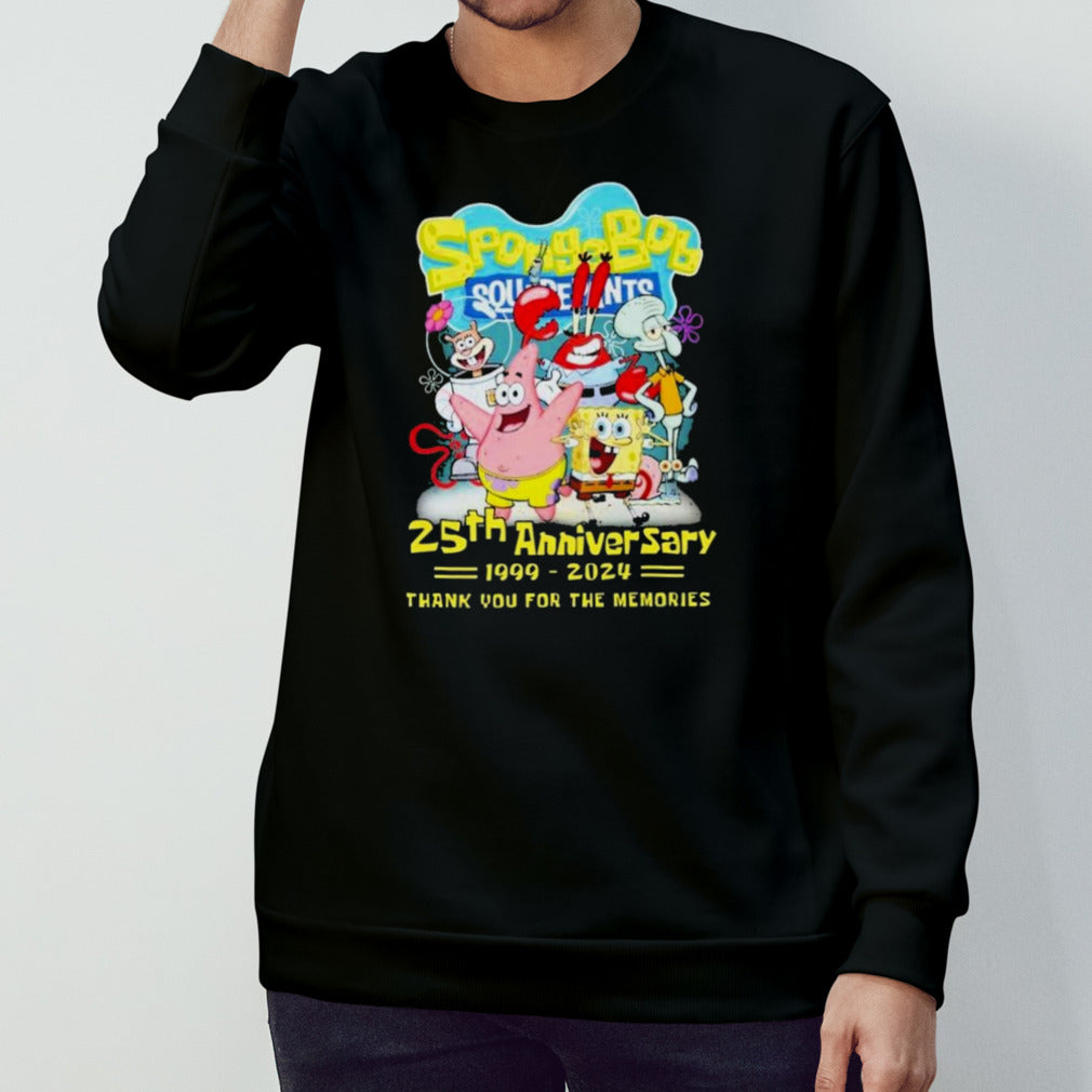 SpongeBob SquarePants 25th Anniversary 1999-2024 Thank You For The Memories T-Shirt