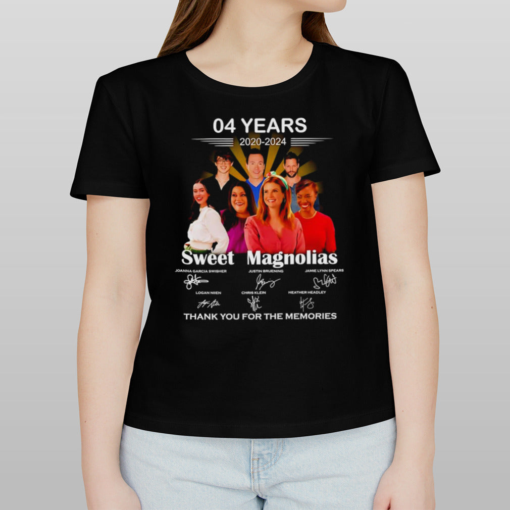 Sweet Magnolias 04 years 2020-2024 thank you for the memories signature shirt