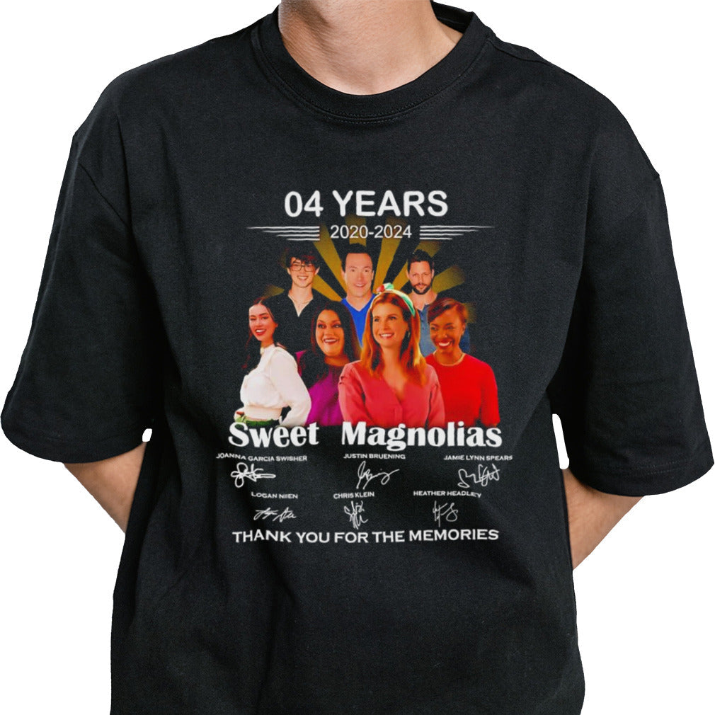 Sweet Magnolias 04 years 2020-2024 thank you for the memories signature shirt