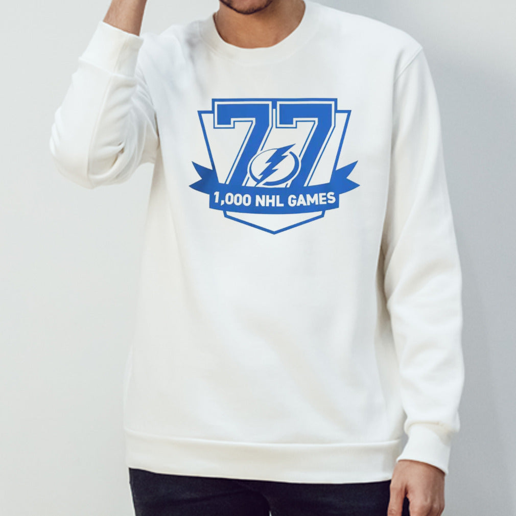 Tampa Bay Lightning Victor Hedman 1000 NHL game shirts