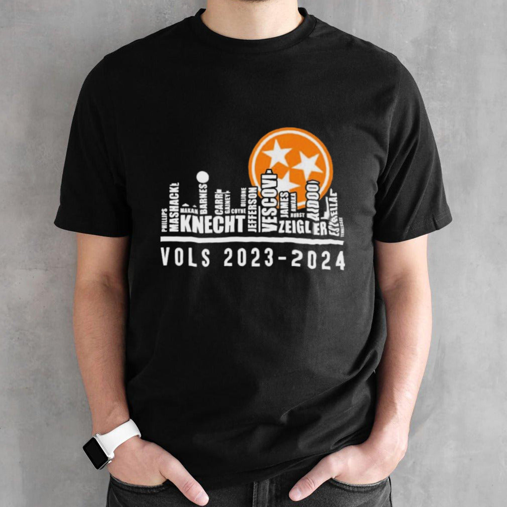 Tennessee Vols 2023-2024 Skyline Players Name Shirt