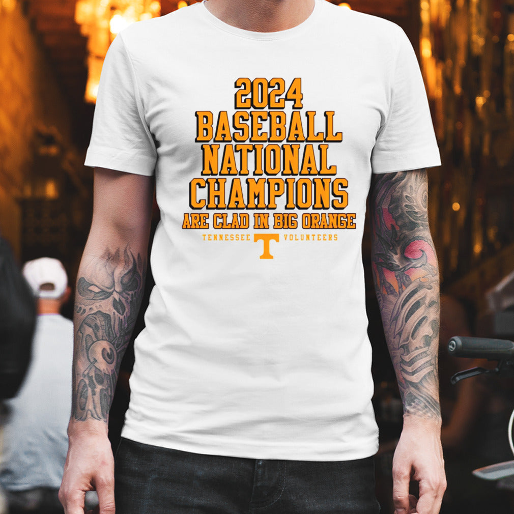 Tennessee Volunteers 2024 baseball national champions are clad in big orange shirt