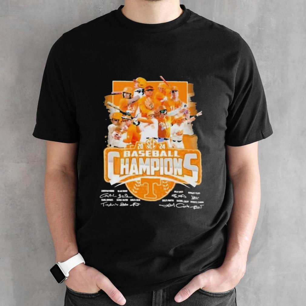 Tennessee Volunteers Team 2024 SEC Baseball Champions Signatures shirt