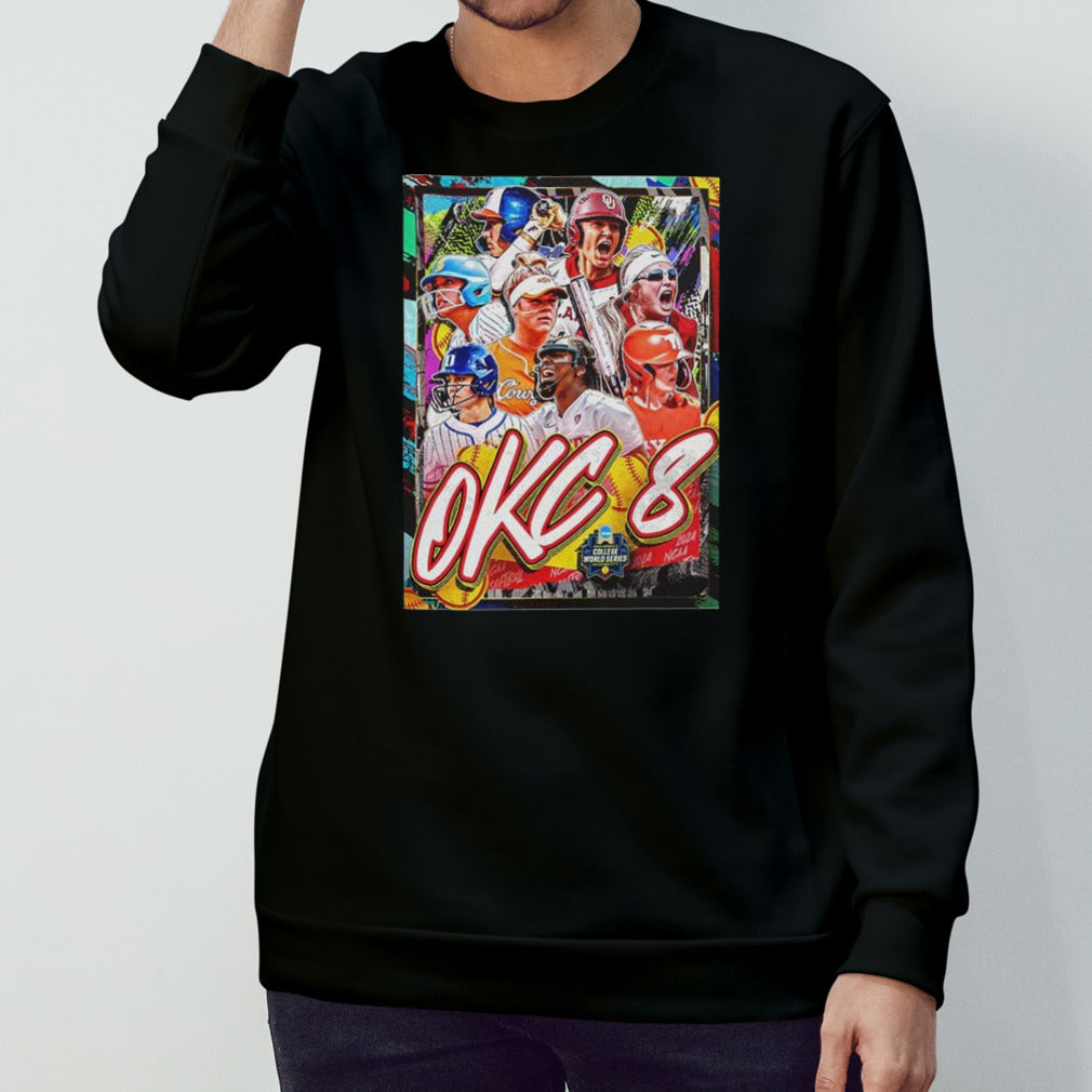 The OKC 9 NCAA Softball 2024 Women’s College World Series Oklahoma City Baseball shirt