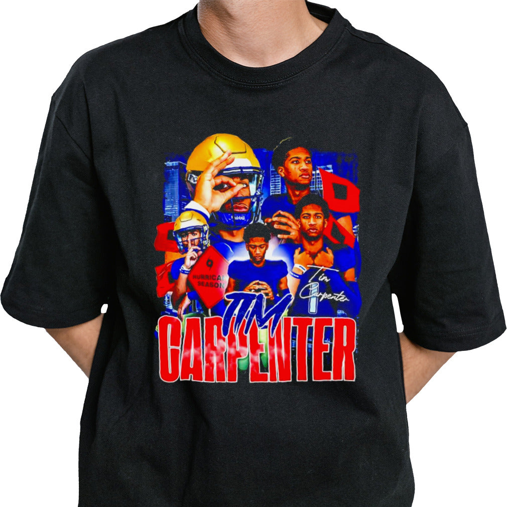 Tim Carpenter Hurricane season football player shirt