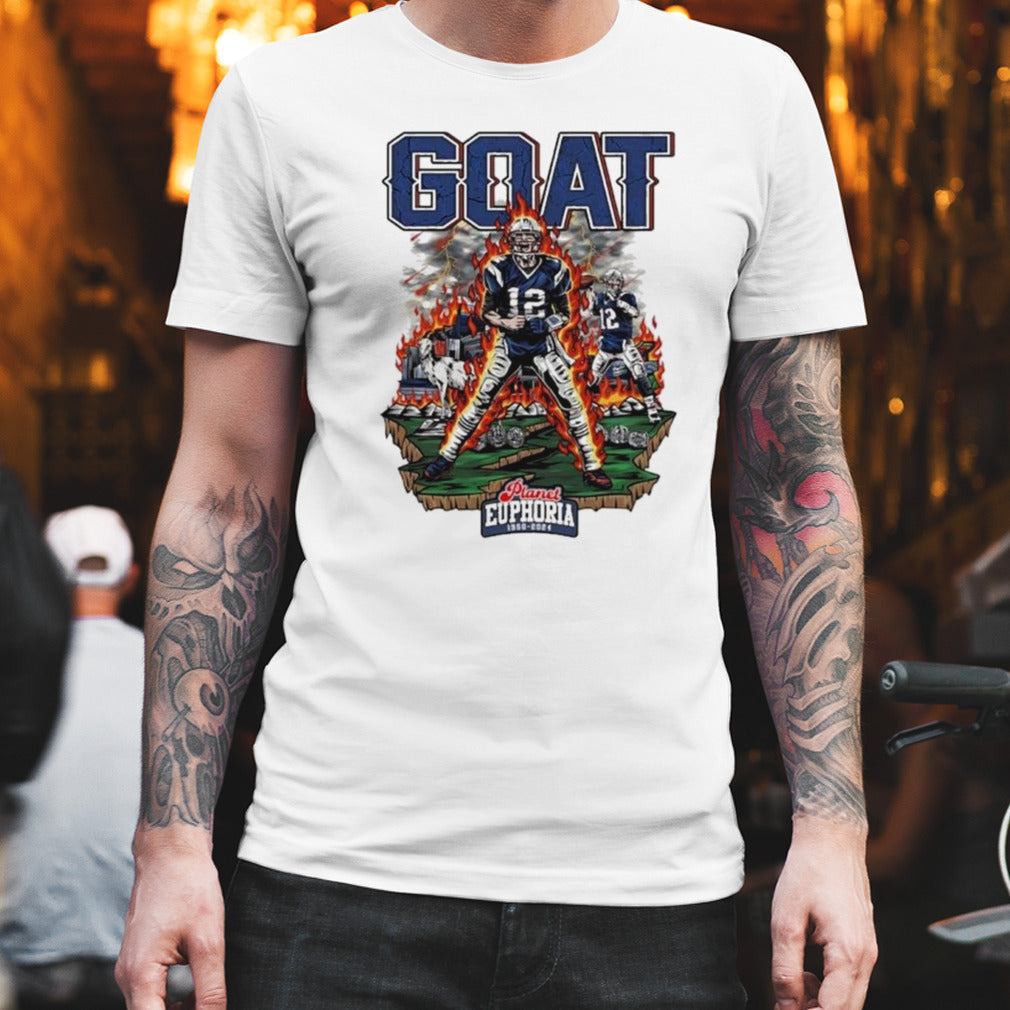 Tom Brady Goat New England Patriots Football Planet Euphoria T-shirt