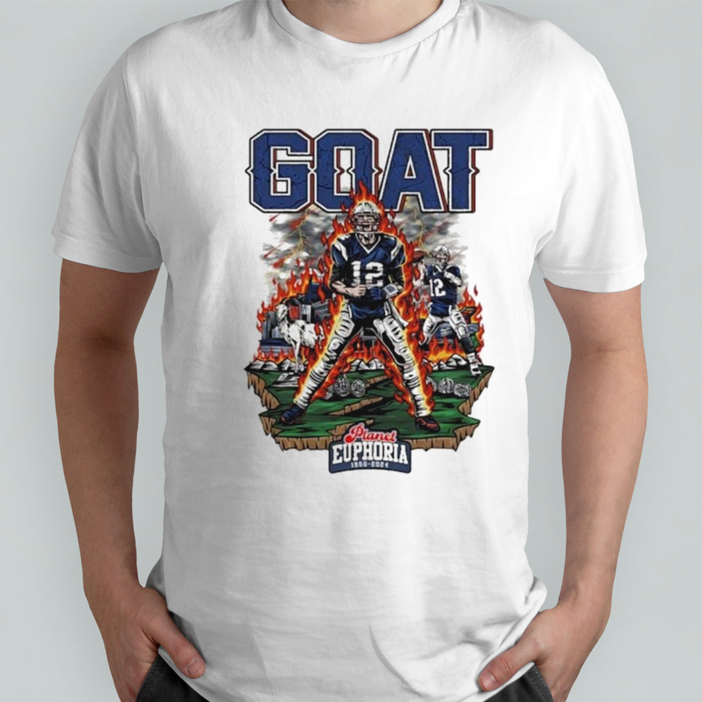 Tom Brady Goat New England Patriots Football Planet Euphoria T-shirt