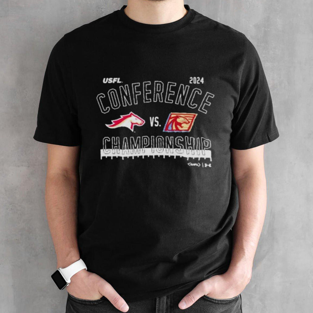 UFL Playoff 2024 Birmingham Stallions vs. Michigan Panthers Matchup T-Shirt