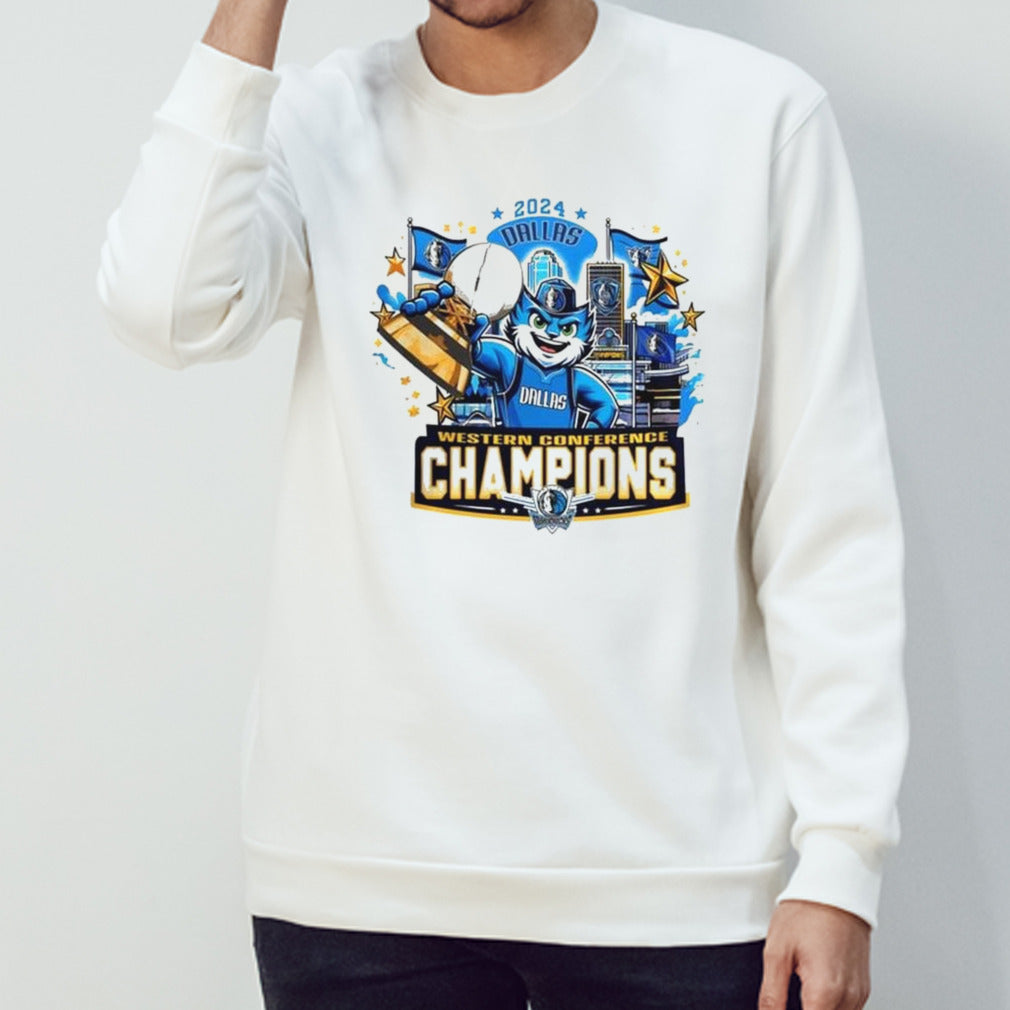 Western Conference Finals Champions Dallas Mavericks Mascot 2024 T-shirt