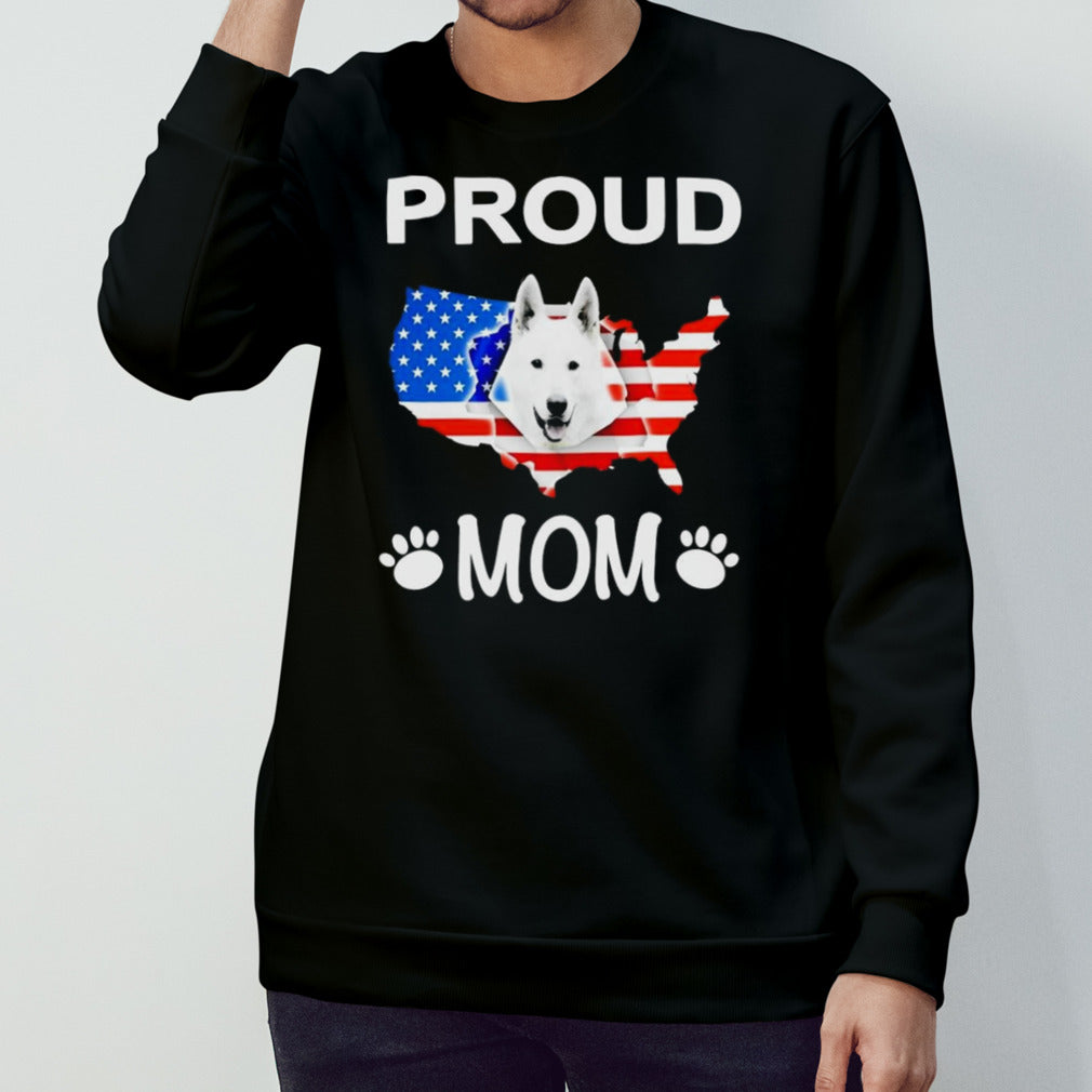 White Shepherd White Shepherd Dog Proud Patriot Mom Great shirts