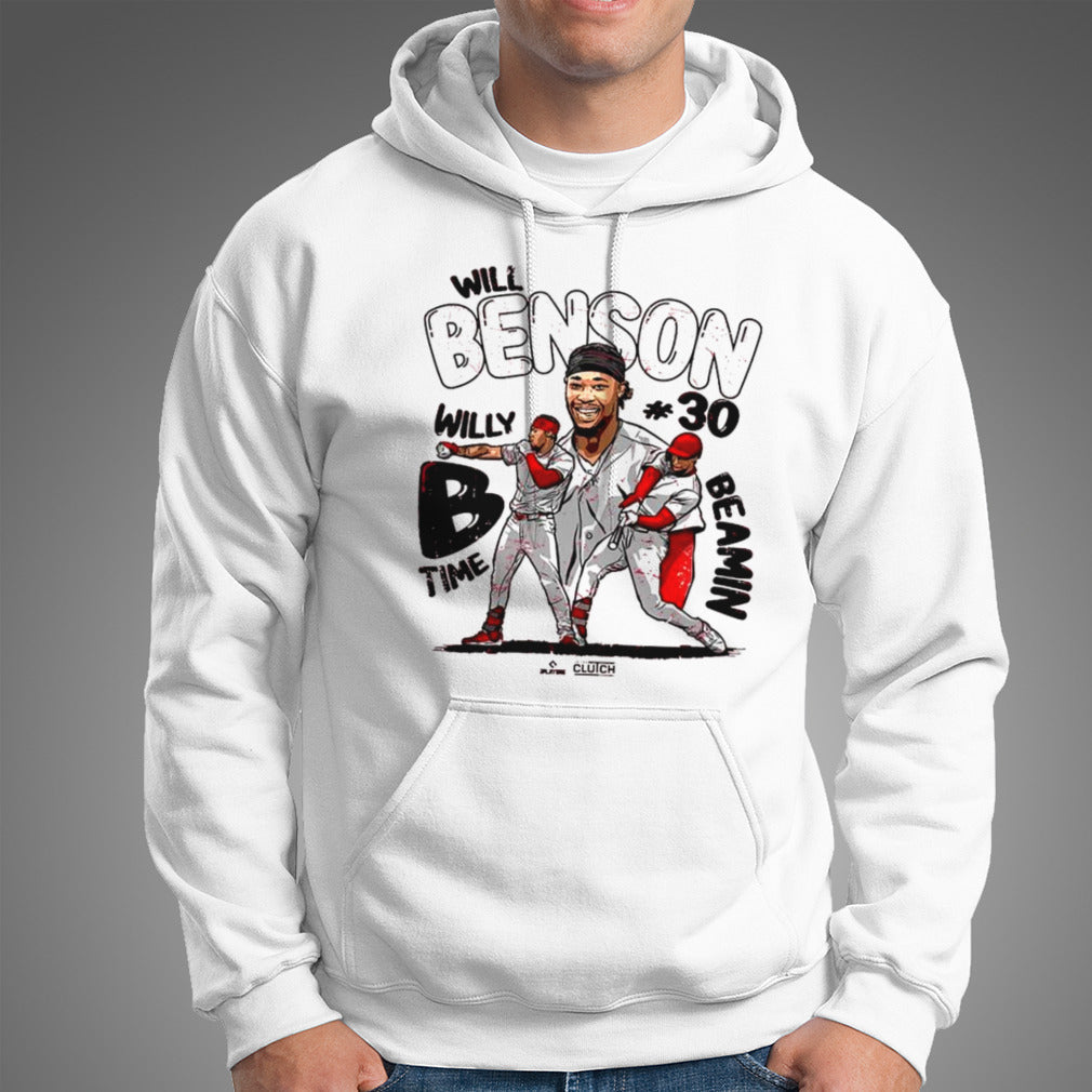 Willwill Benson #30 Cincinnati Reds Is Beamin’ Player Mlb Baseball 2024 T-shirt
