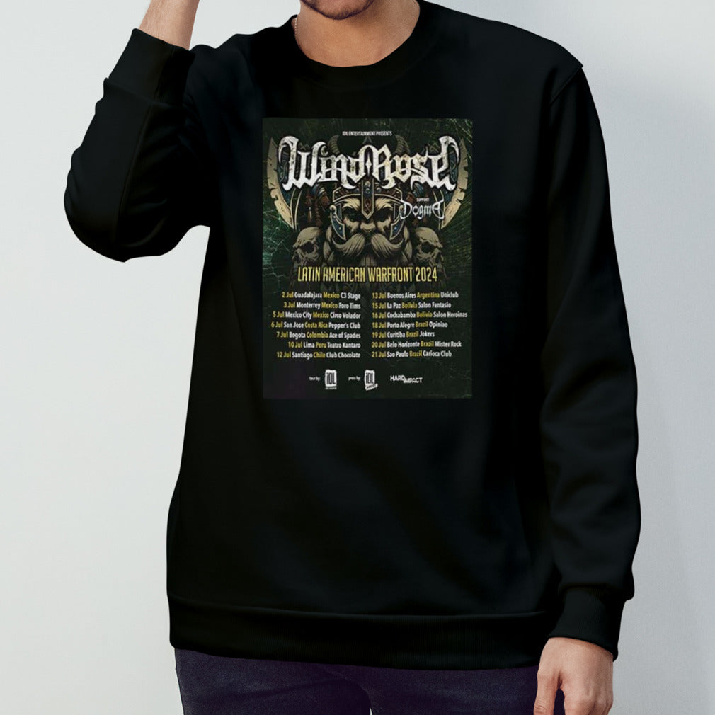 Wind Rose Latin American Warfront 2024 Schedule List Date T-Shirt