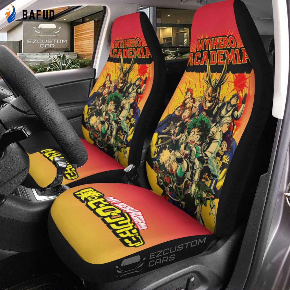 All Might x Heroes MHA My Hero Academia Anime Car Seat Covers For Fan Gifts - Bafud