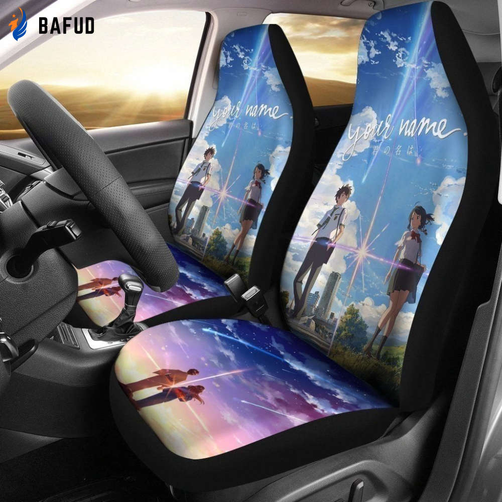 Anime Your Name Car Seat Covers For Fan Gifts - Bafud