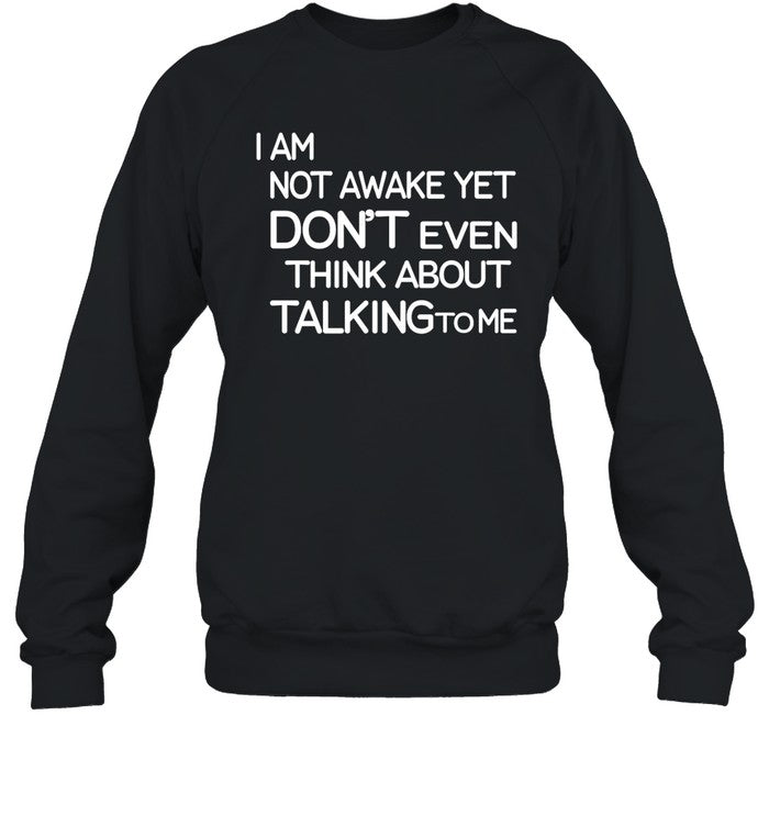 I Am Not Awake Yet Don't Even Think About Talking To Me Hoodie