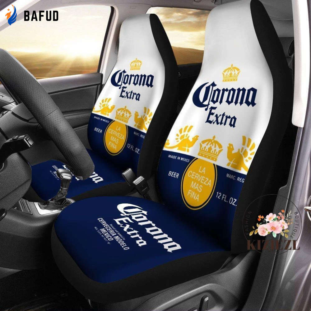 Corona Extra Car Seat Covers For Fan Gifts, Corona Extra Beer Seat Covers For Fan Gifts, Corona Extra Gift, Car Seat Protector, Interior Car Decor, Corona Beer - Bafud