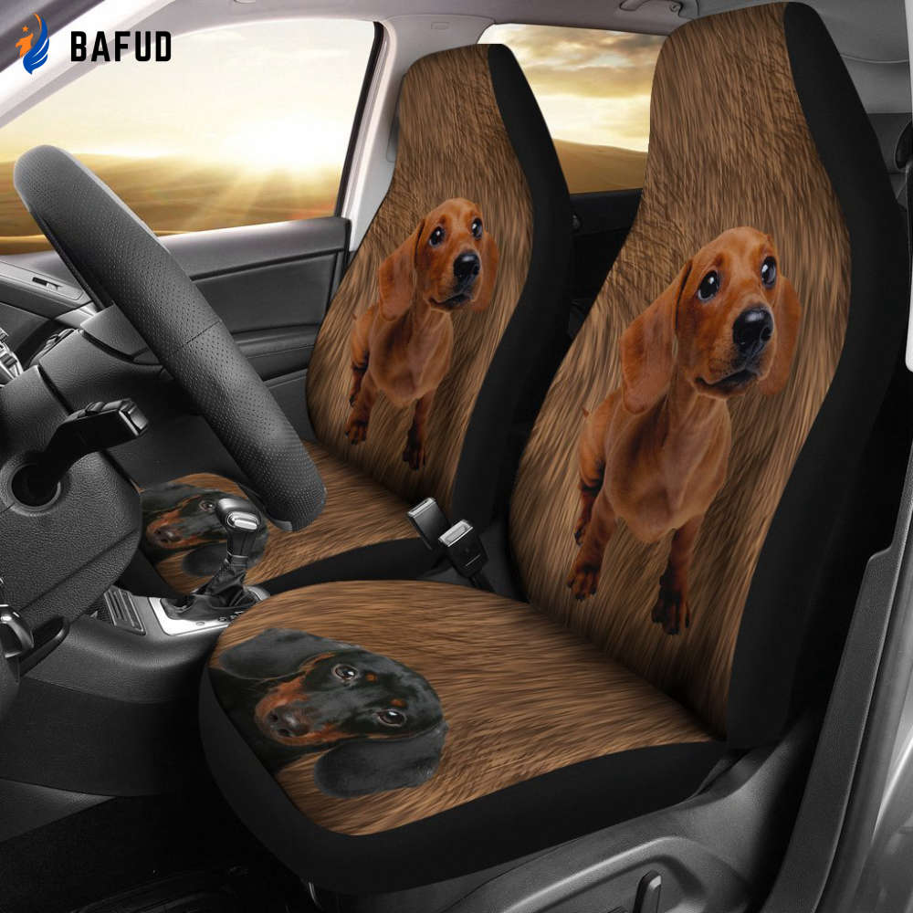 Cute Dachshund Car Seat Covers For Fan Gifts - Bafud