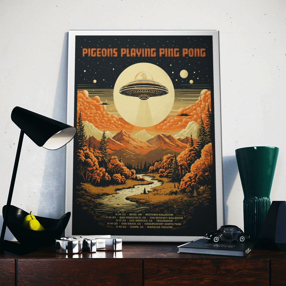 Pigeons Playing Ping Pong The Regency Ballroom San Francisco, CA Nov 15, 2023 Canvas