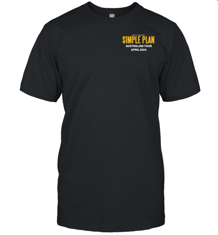 Simple Plan Boys Like Girls We The Kings Australian Tour April 2024 Tee