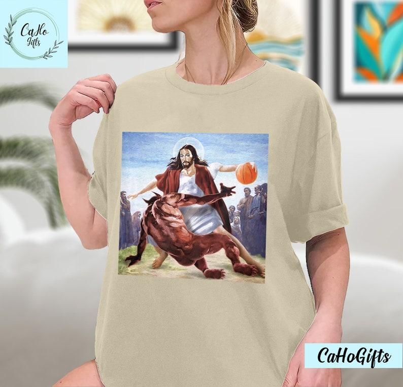 Jesus Crossing Christian T-Shirt, Jesus Shirt, Jesus Basketball sweater and hoodie