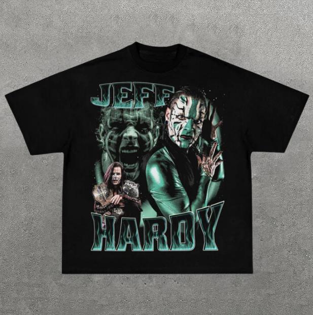 VINTAGE TEE JEFF HARDY, Prints Vintage T-Shirt, Wrestler Shirt, WWE Shirt, Y2k Shirt, Vintage Graphic Tee, Unisex T-Shirt, Gift For Him, Adult Casual