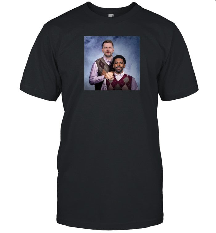 Kyle Istook Wearing Luka And Kyrie Step Brothers T-Shirt