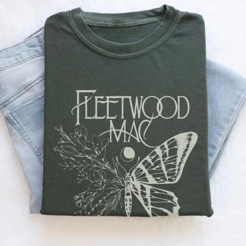 Fleetwood Mac Retro Tee – Perfect for Fans, Music Tour Style, Gift for Woman, Crew Neck, Trending T-shirt