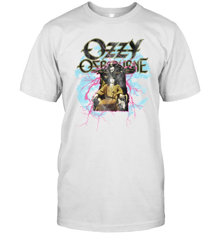No Rest For The Wicked Lightning Ozzy Osbourne T-Shirt White