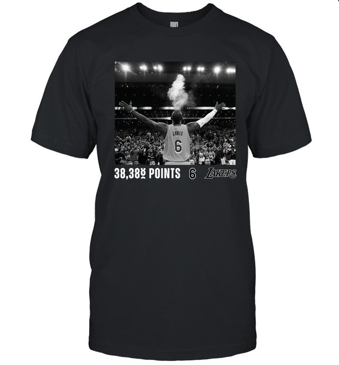 LeBron James All-Time Scoring Record Chalk Throw Limited Shirt