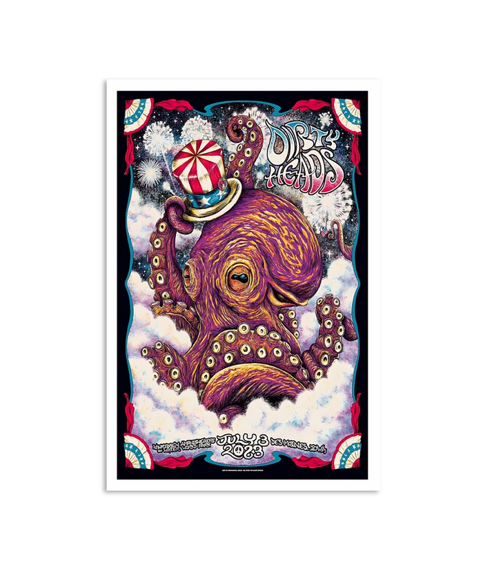 July 3 2023 Dirty Heads Tour Lauridsen Amphitheater Water Works Park, Des Moines, IA Poster