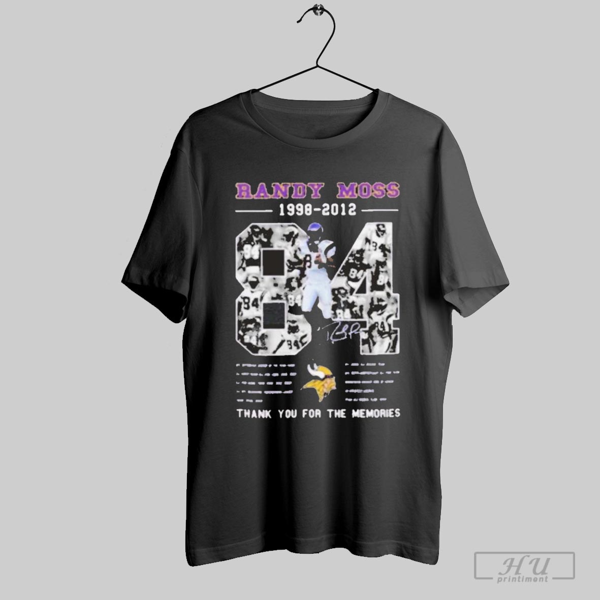 Randy Moss Minnesota Vikings 1998 2012 Thank You For The Memories Signature Shirt