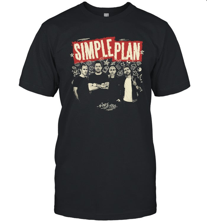 Simple Plan Band Foto Since 1999 T-Shirt Black
